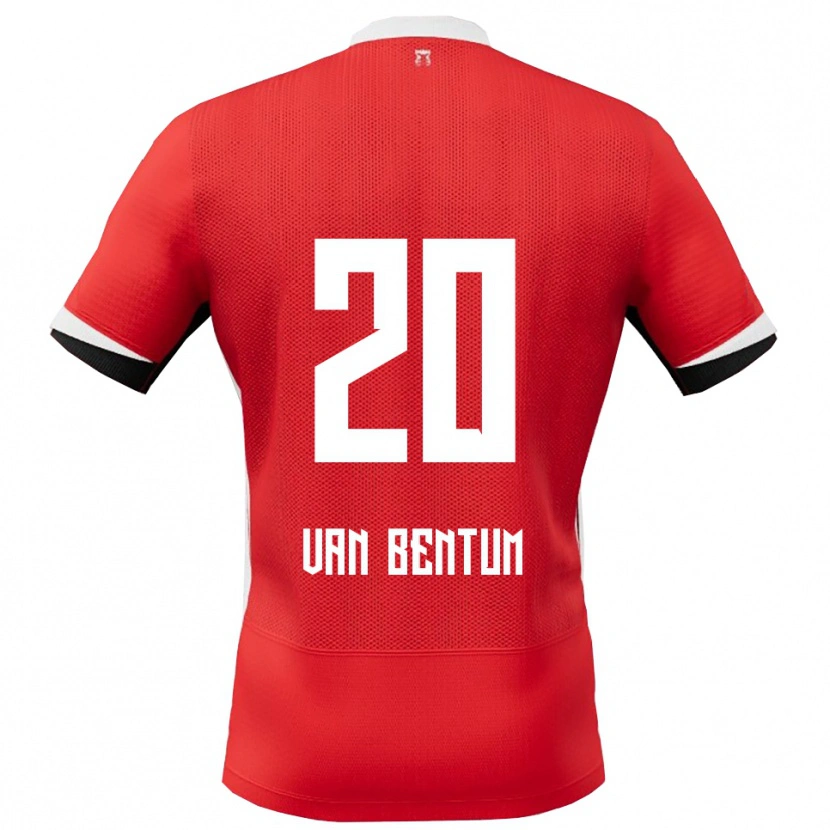 Danxen Män Mirte Van Bentum #20 Röd Vit Hemmatröja Matchtröjor 2025/26 Tröjor T-Tröja