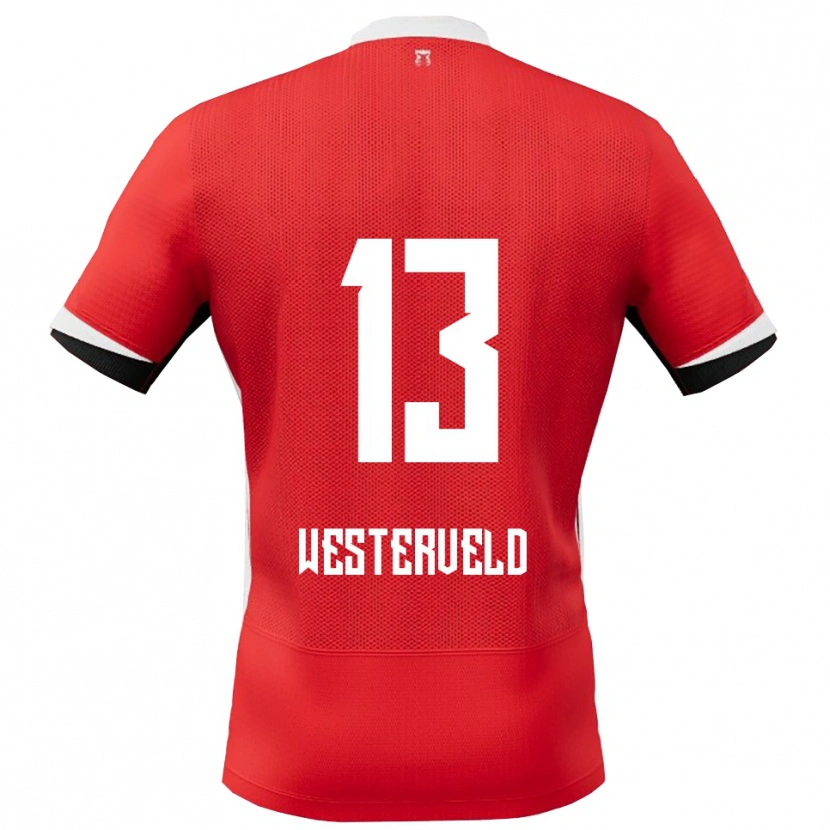 Danxen Män Sem Westerveld #13 Röd Vit Hemmatröja Matchtröjor 2025/26 Tröjor T-Tröja
