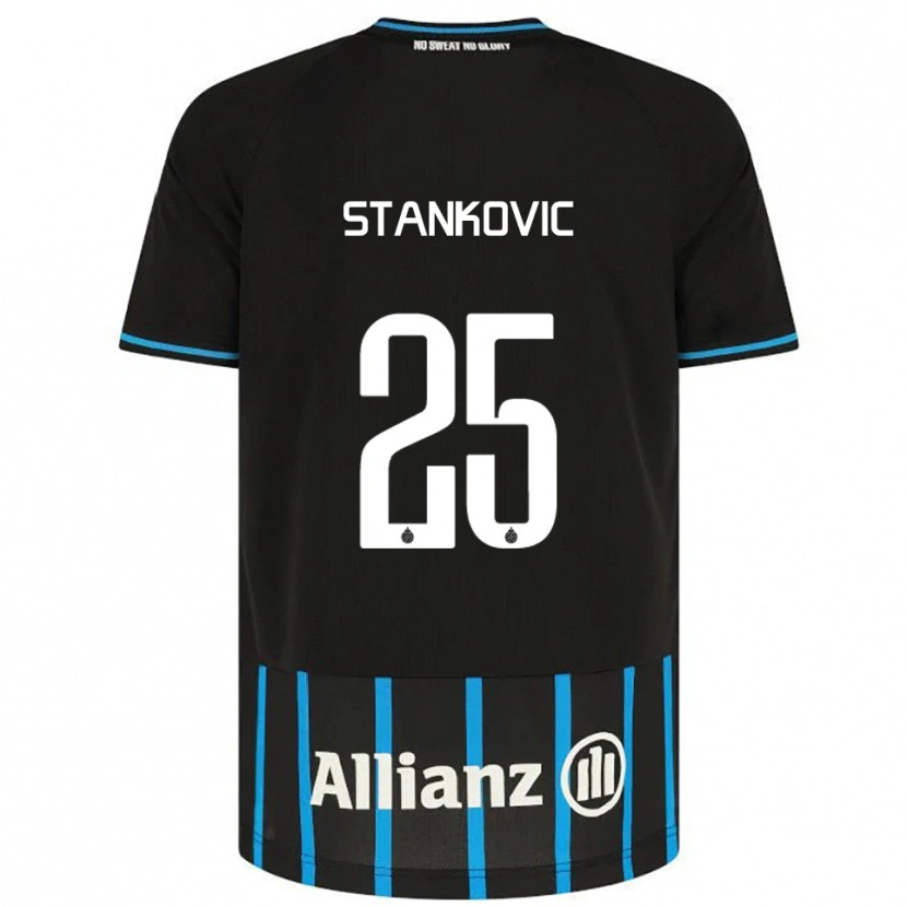 Danxen Män Aleksandar Stanković #25 Svart Blå Hemmatröja Matchtröjor 2025/26 Tröjor T-Tröja