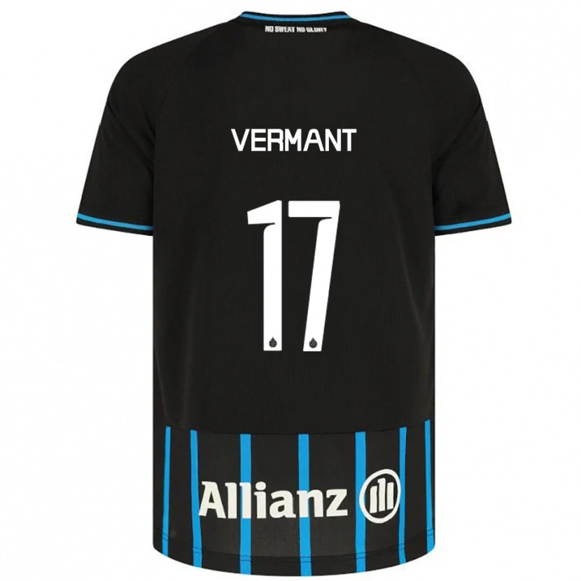 Danxen Män Romeo Vermant #17 Svart Blå Hemmatröja Matchtröjor 2025/26 Tröjor T-Tröja
