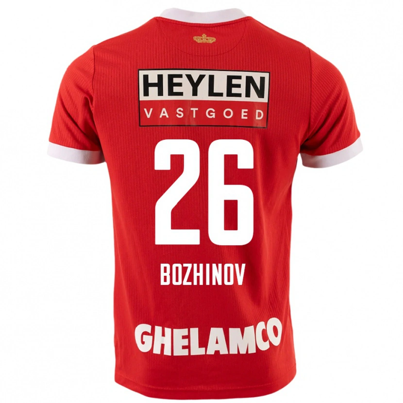Danxen Män Rosen Bozhinov #26 Röd Vit Hemmatröja Matchtröjor 2025/26 Tröjor T-Tröja