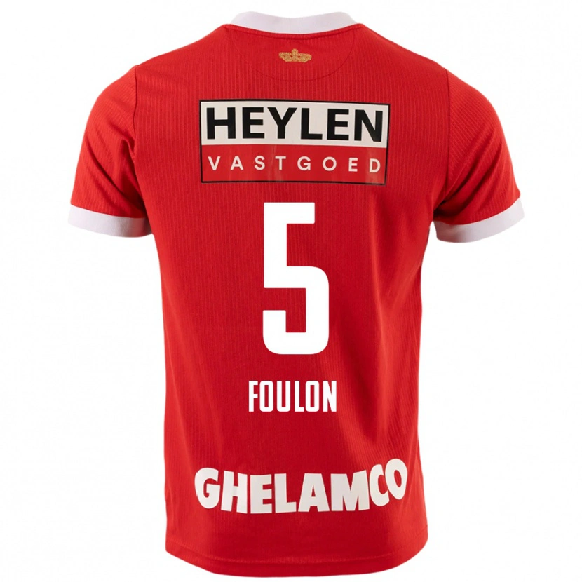 Danxen Män Daam Foulon #5 Röd Vit Hemmatröja Matchtröjor 2025/26 Tröjor T-Tröja