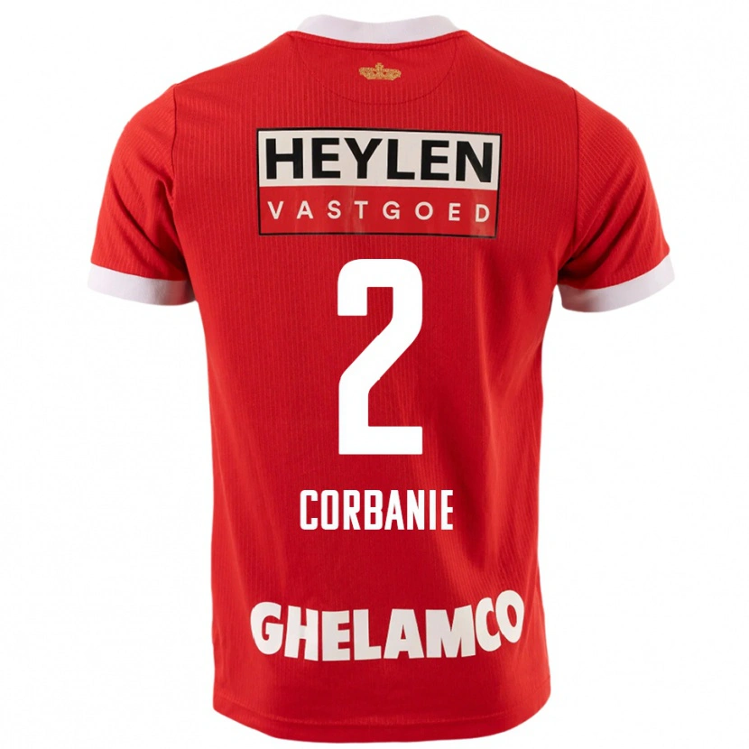 Danxen Män Kobe Corbanie #2 Röd Vit Hemmatröja Matchtröjor 2025/26 Tröjor T-Tröja