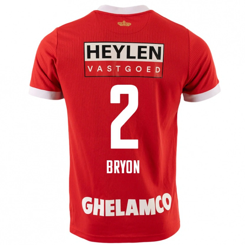 Danxen Män Robbe Bryon #2 Röd Vit Hemmatröja Matchtröjor 2025/26 Tröjor T-Tröja