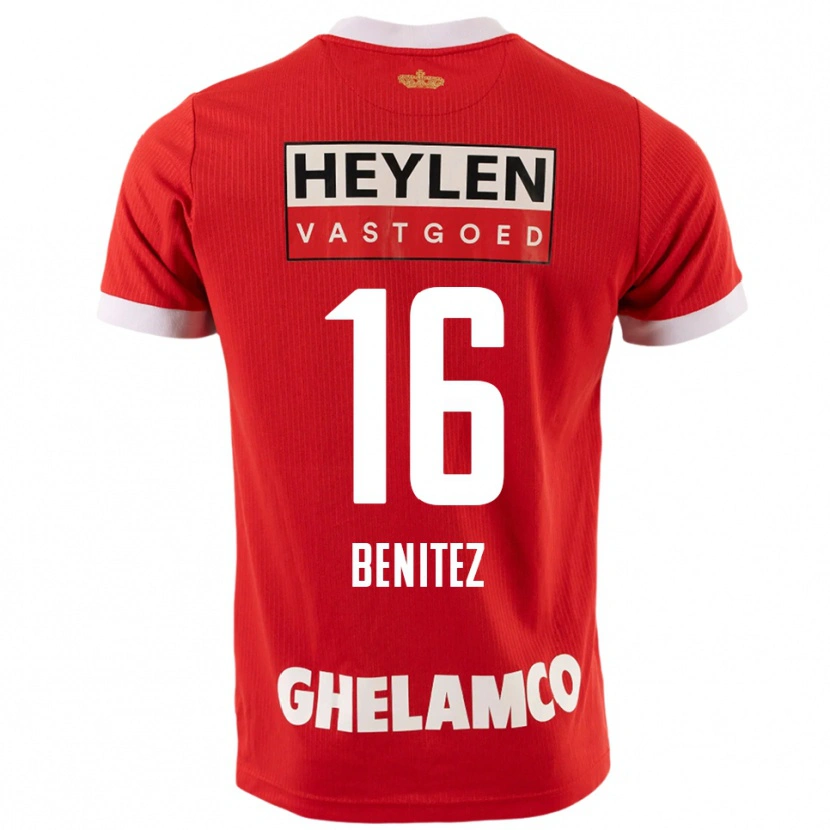Danxen Män Mauricio Benítez #16 Röd Vit Hemmatröja Matchtröjor 2025/26 Tröjor T-Tröja