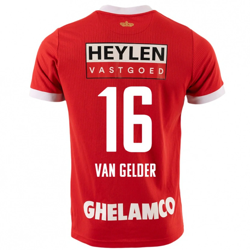 Danxen Män Louie Van Gelder #16 Röd Vit Hemmatröja Matchtröjor 2025/26 Tröjor T-Tröja