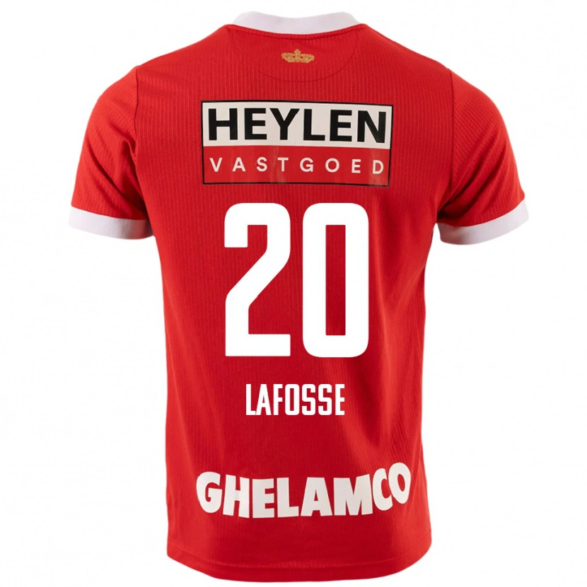 Danxen Män Jarne Lafosse #20 Röd Vit Hemmatröja Matchtröjor 2025/26 Tröjor T-Tröja