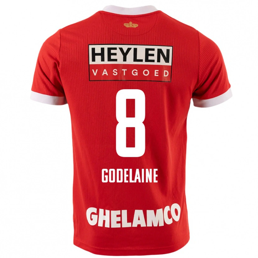 Danxen Män Jeff Godelaine #8 Röd Vit Hemmatröja Matchtröjor 2025/26 Tröjor T-Tröja