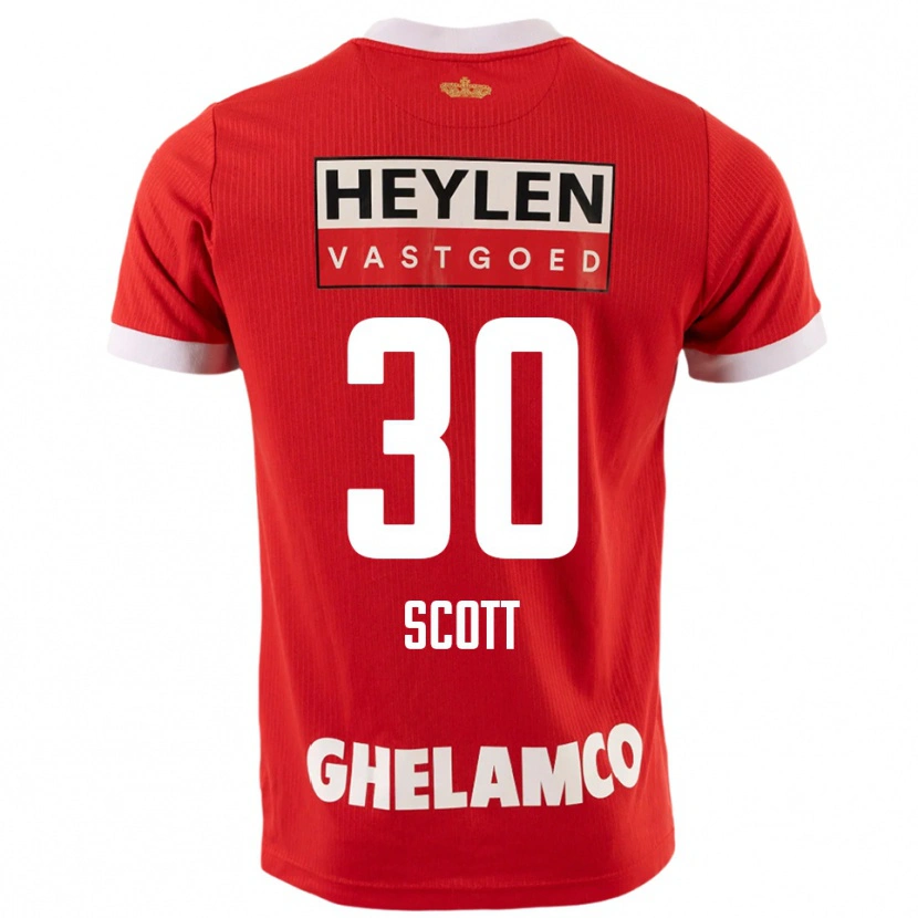 Danxen Män Christopher Scott #30 Röd Vit Hemmatröja Matchtröjor 2025/26 Tröjor T-Tröja