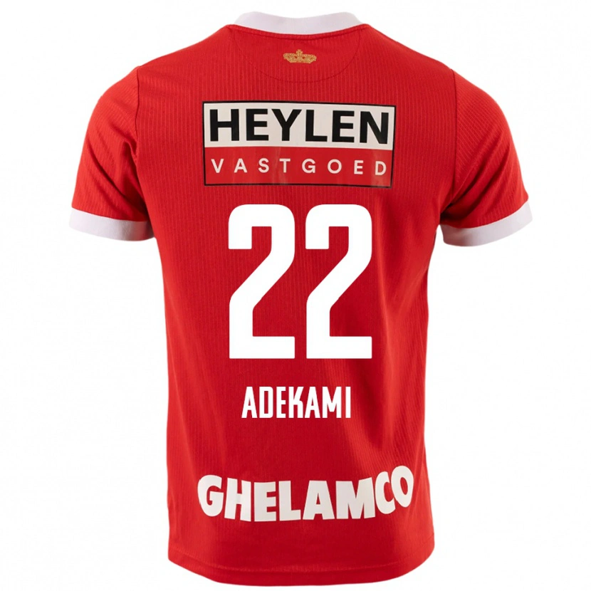 Danxen Män Farouck Adekami #22 Röd Vit Hemmatröja Matchtröjor 2025/26 Tröjor T-Tröja
