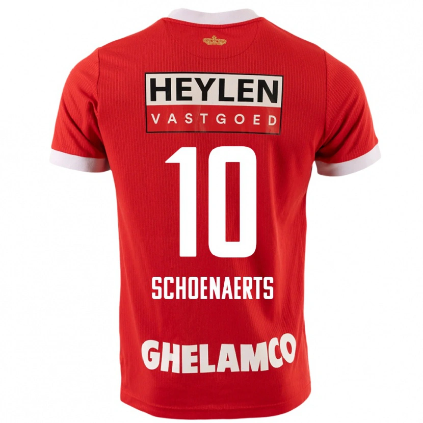 Danxen Män Nand Schoenaerts #10 Röd Vit Hemmatröja Matchtröjor 2025/26 Tröjor T-Tröja