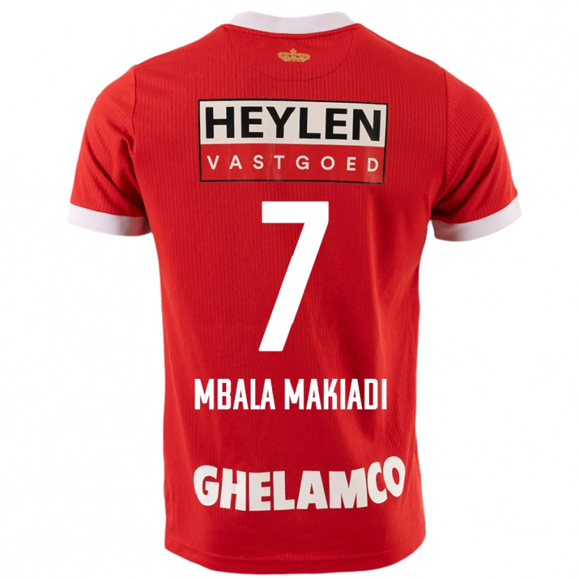 Danxen Män Ravi Mbala Makiadi #7 Röd Vit Hemmatröja Matchtröjor 2025/26 Tröjor T-Tröja