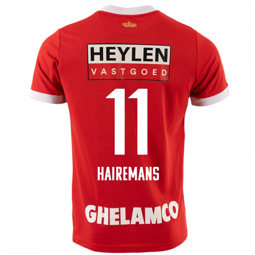 Danxen Män Geoffry Hairemans #11 Röd Vit Hemmatröja Matchtröjor 2025/26 Tröjor T-Tröja