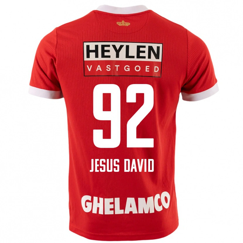 Danxen Män Gabriel Jesus David #92 Röd Vit Hemmatröja Matchtröjor 2025/26 Tröjor T-Tröja