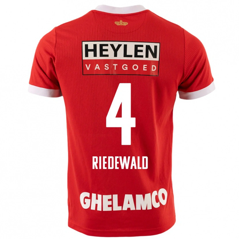 Danxen Män Jairo Riedewald #4 Röd Vit Hemmatröja Matchtröjor 2025/26 Tröjor T-Tröja