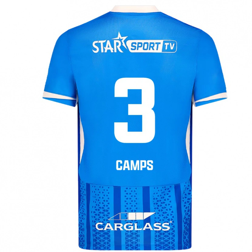 Danxen Män Romy Camps #3 Blå Vit Hemmatröja Matchtröjor 2025/26 Tröjor T-Tröja