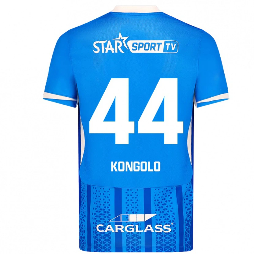 Danxen Män Josué Kongolo #44 Blå Vit Hemmatröja Matchtröjor 2025/26 Tröjor T-Tröja