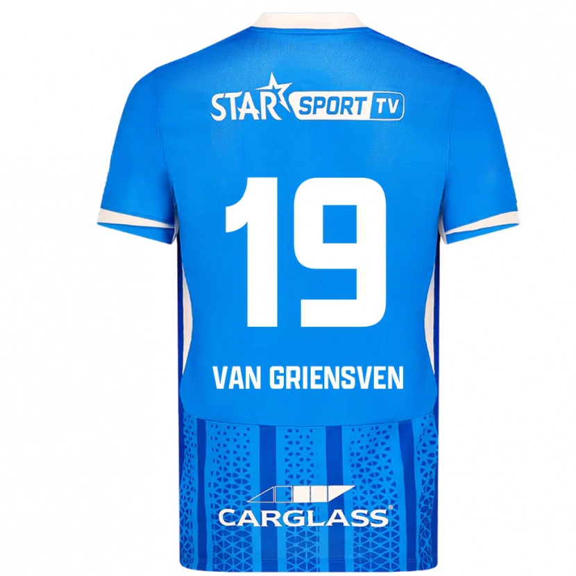 Danxen Män Evy Van Griensven #19 Blå Vit Hemmatröja Matchtröjor 2025/26 Tröjor T-Tröja
