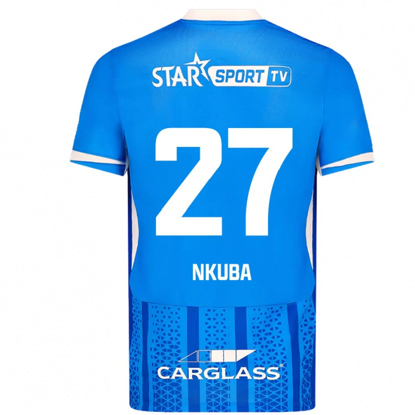 Danxen Män Ken Nkuba #27 Blå Vit Hemmatröja Matchtröjor 2025/26 Tröjor T-Tröja
