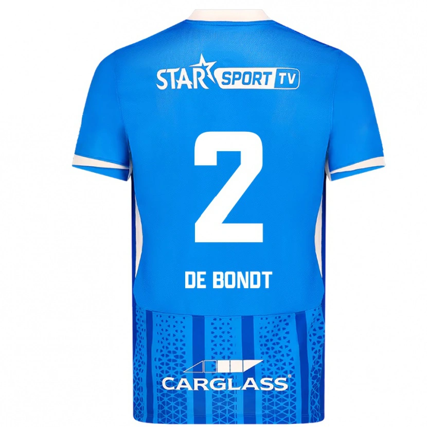 Danxen Män Marith De Bondt #2 Blå Vit Hemmatröja Matchtröjor 2025/26 Tröjor T-Tröja