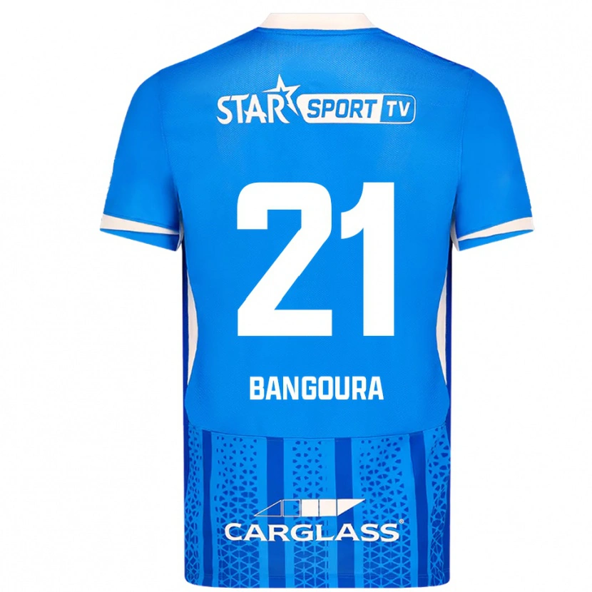Danxen Män Ibrahima Sory Bangoura #21 Blå Vit Hemmatröja Matchtröjor 2025/26 Tröjor T-Tröja