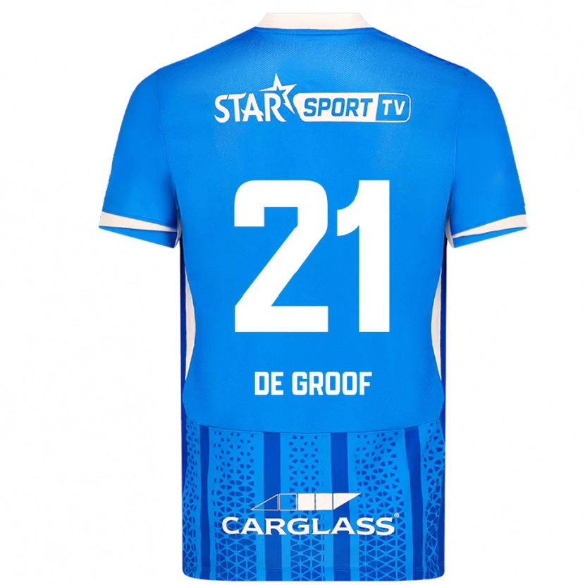 Danxen Män Jens De Groof #21 Blå Vit Hemmatröja Matchtröjor 2025/26 Tröjor T-Tröja