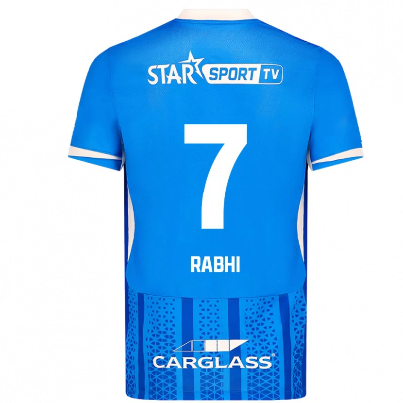 Danxen Män Ayman Rabhi #7 Blå Vit Hemmatröja Matchtröjor 2025/26 Tröjor T-Tröja