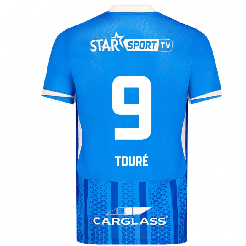 Danxen Män Saïdou Touré #9 Blå Vit Hemmatröja Matchtröjor 2025/26 Tröjor T-Tröja