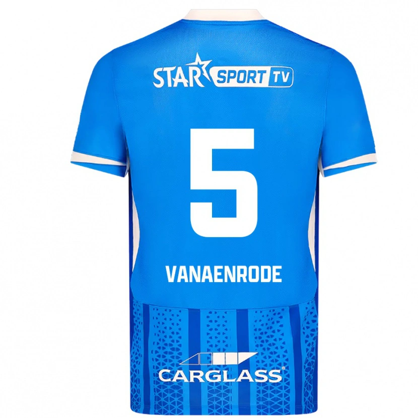 Danxen Män Gwyneth Vanaenrode #5 Blå Vit Hemmatröja Matchtröjor 2025/26 Tröjor T-Tröja