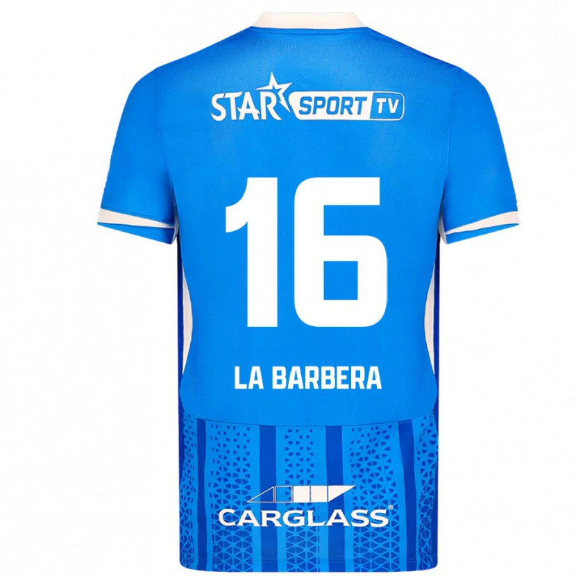 Danxen Män Yonni La Barbera #16 Blå Vit Hemmatröja Matchtröjor 2025/26 Tröjor T-Tröja