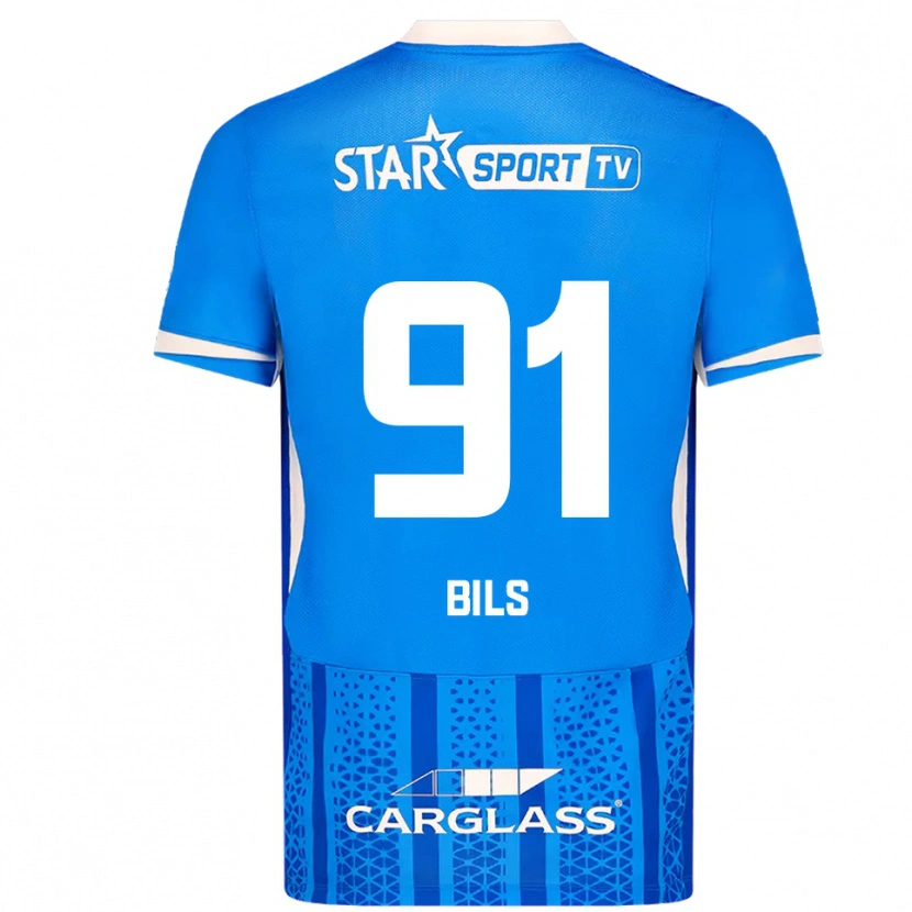 Danxen Män Elise Bils #91 Blå Vit Hemmatröja Matchtröjor 2025/26 Tröjor T-Tröja