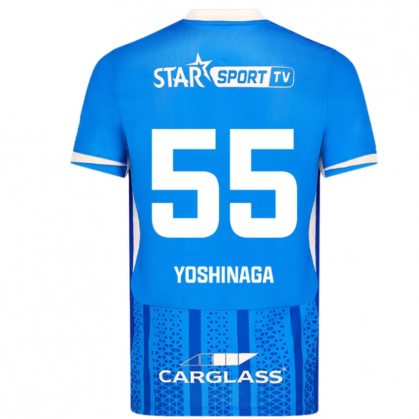 Danxen Män Yumeki Yoshinaga #55 Blå Vit Hemmatröja Matchtröjor 2025/26 Tröjor T-Tröja