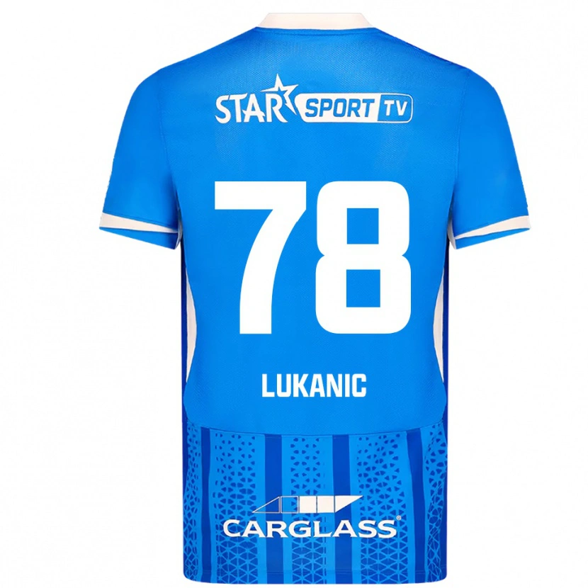 Danxen Män Luka Lukanic #78 Blå Vit Hemmatröja Matchtröjor 2025/26 Tröjor T-Tröja