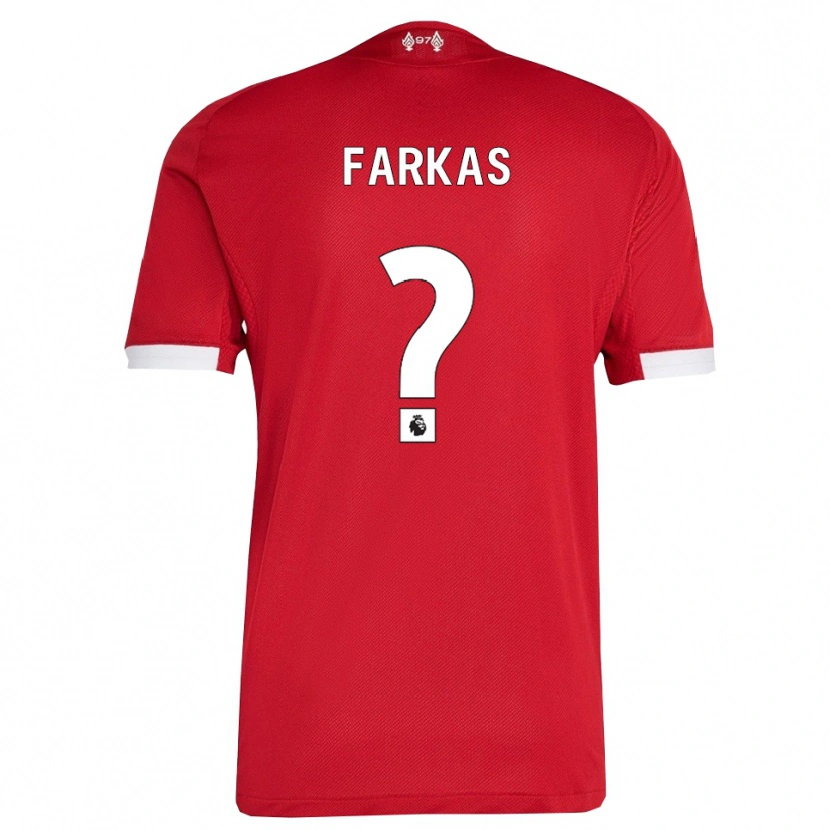 Danxen Män Erik Farkas #0 Röd Vit Hemmatröja Matchtröjor 2025/26 Tröjor T-Tröja