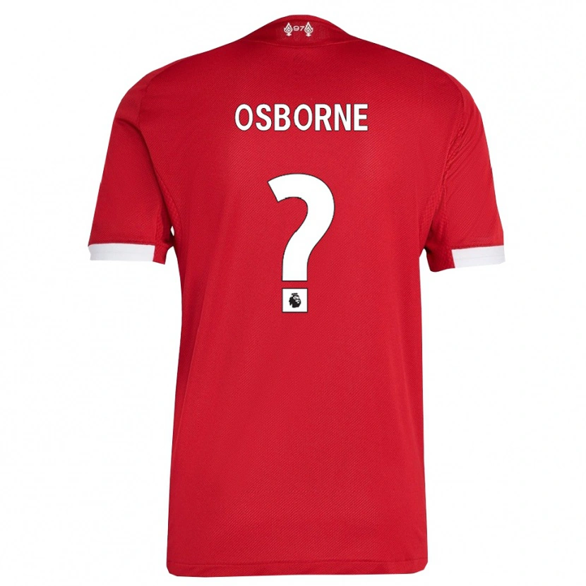 Danxen Män Niall Osborne #0 Röd Vit Hemmatröja Matchtröjor 2025/26 Tröjor T-Tröja