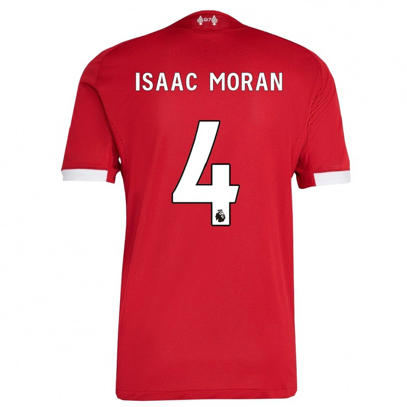 Danxen Män Isaac Moran #4 Röd Vit Hemmatröja Matchtröjor 2025/26 Tröjor T-Tröja