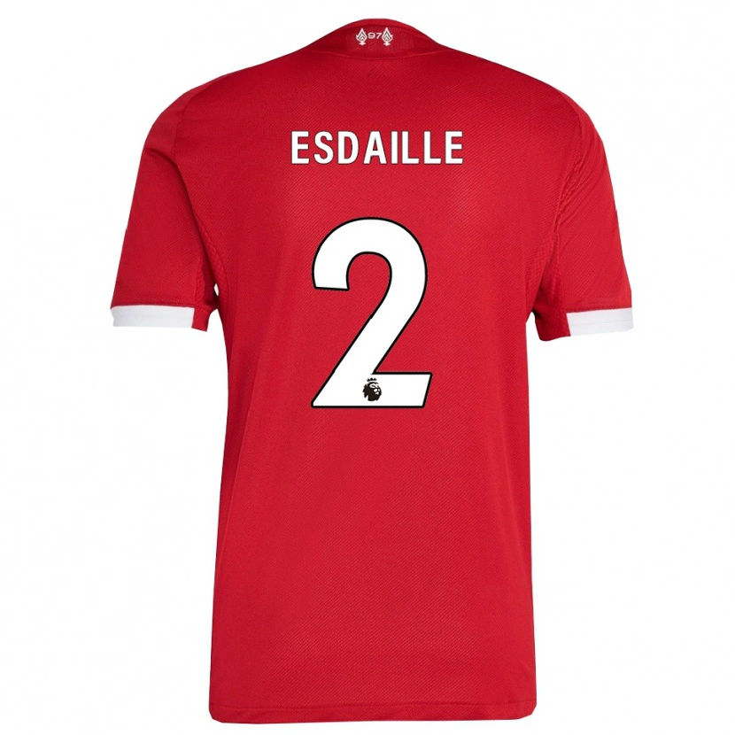 Danxen Män Dj Esdaille #2 Röd Vit Hemmatröja Matchtröjor 2025/26 Tröjor T-Tröja
