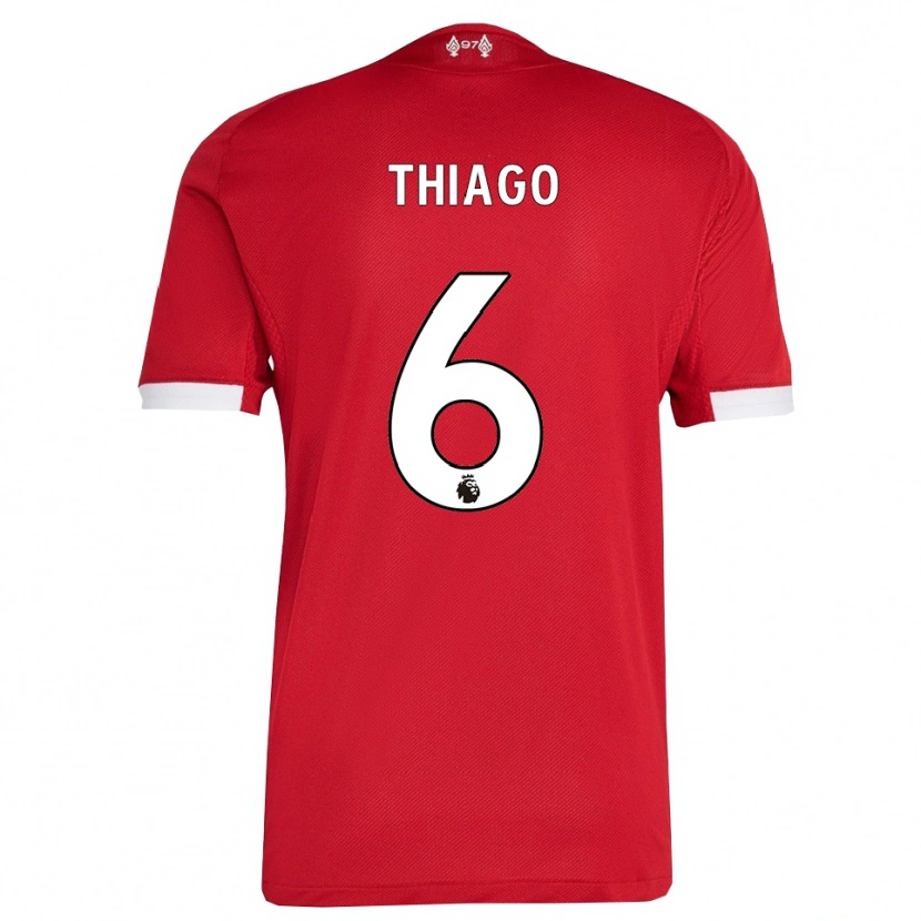 Danxen Män Thiago #6 Röd Vit Hemmatröja Matchtröjor 2025/26 Tröjor T-Tröja