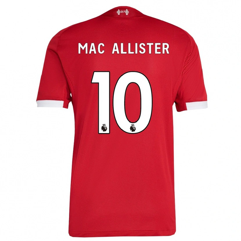 Danxen Män Alexis Mac Allister #10 Röd Vit Hemmatröja Matchtröjor 2025/26 Tröjor T-Tröja