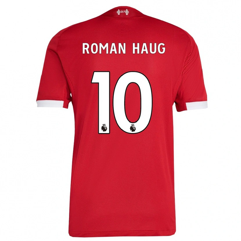 Danxen Män Sophie Román Haug #10 Röd Vit Hemmatröja Matchtröjor 2025/26 Tröjor T-Tröja