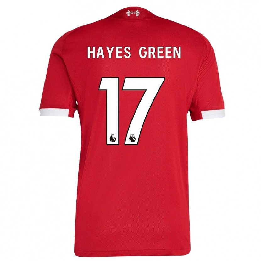 Danxen Män Charlie Hayes-Green #17 Röd Vit Hemmatröja Matchtröjor 2025/26 Tröjor T-Tröja