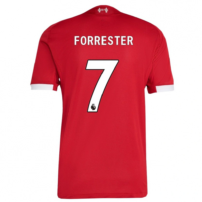 Danxen Män La'more Forrester #7 Röd Vit Hemmatröja Matchtröjor 2025/26 Tröjor T-Tröja