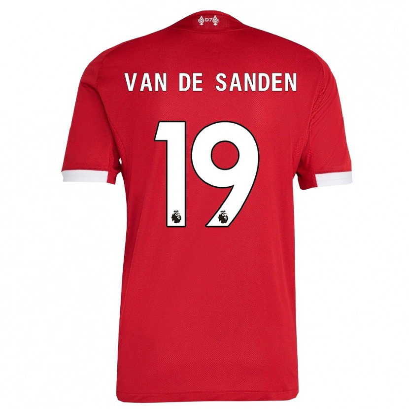 Danxen Män Shanice Van De Sanden #19 Röd Vit Hemmatröja Matchtröjor 2025/26 Tröjor T-Tröja