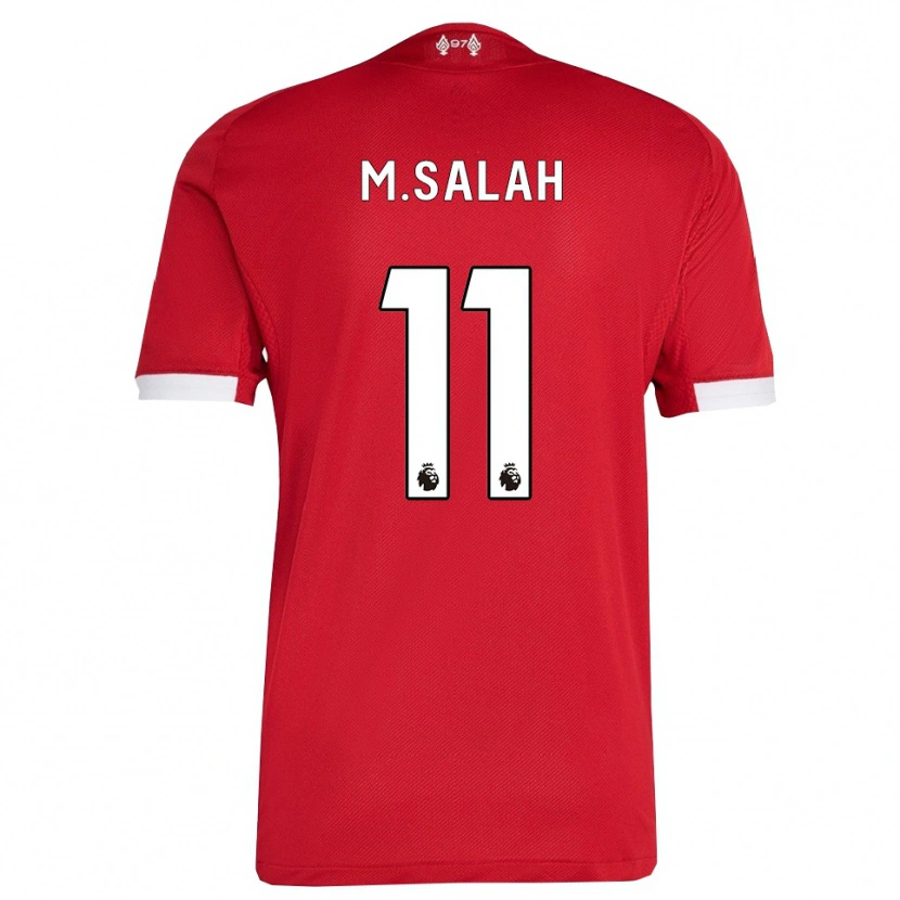 Danxen Män Mohamed Salah #11 Röd Vit Hemmatröja Matchtröjor 2025/26 Tröjor T-Tröja