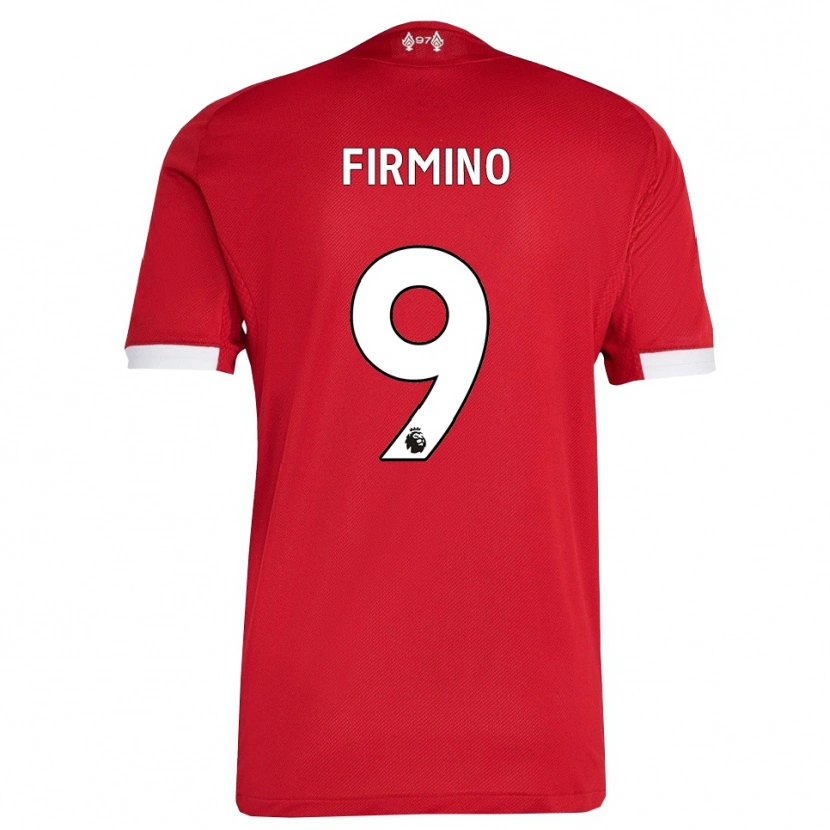 Danxen Män Roberto Firmino #9 Röd Vit Hemmatröja Matchtröjor 2025/26 Tröjor T-Tröja