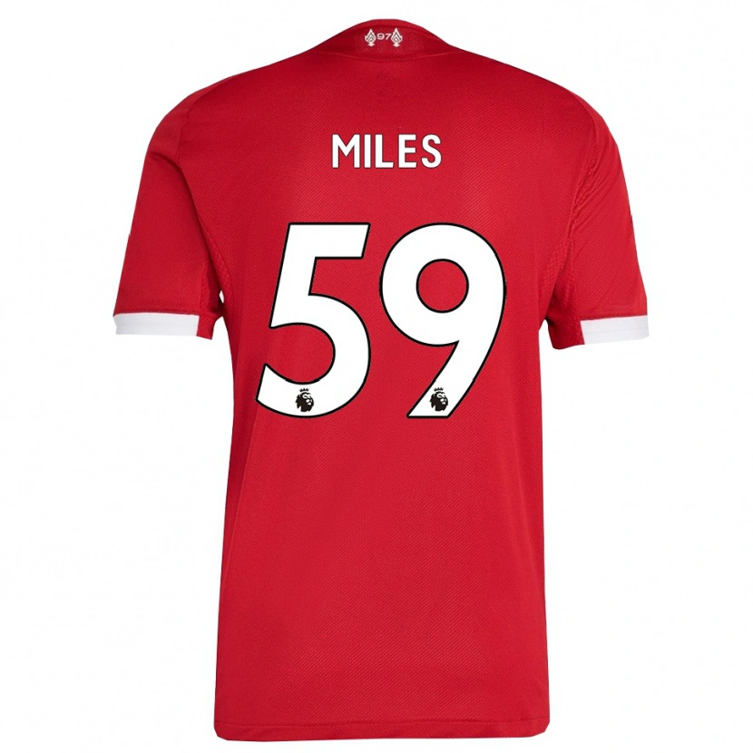 Danxen Män Terence Miles #59 Röd Vit Hemmatröja Matchtröjor 2025/26 Tröjor T-Tröja