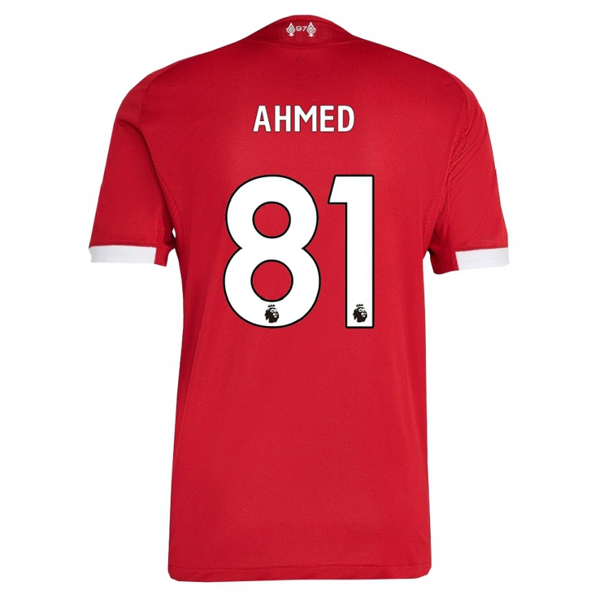Danxen Män Kareem Ahmed #81 Röd Vit Hemmatröja Matchtröjor 2025/26 Tröjor T-Tröja