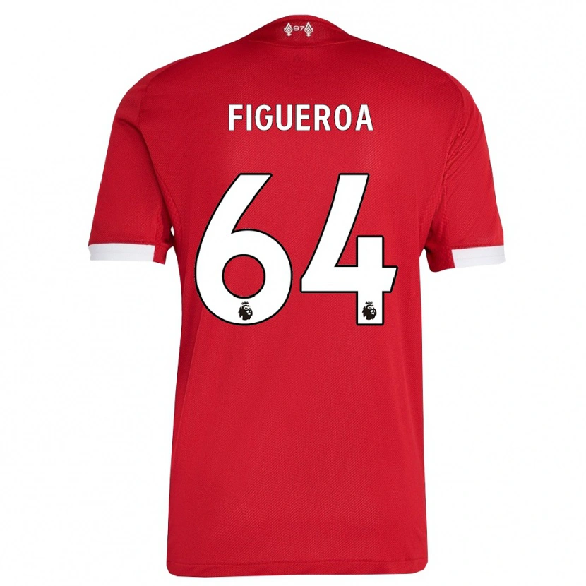 Danxen Män Keyrol Figueroa #64 Röd Vit Hemmatröja Matchtröjor 2025/26 Tröjor T-Tröja