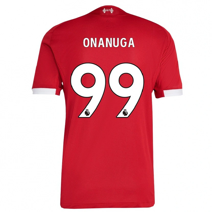 Danxen Män Fola Onanuga #99 Röd Vit Hemmatröja Matchtröjor 2025/26 Tröjor T-Tröja