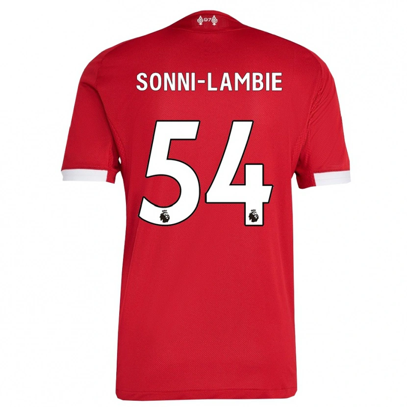 Danxen Män Joshua Sonni-Lambie #54 Röd Vit Hemmatröja Matchtröjor 2025/26 Tröjor T-Tröja